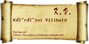 Körözsi Vilibald névjegykártya